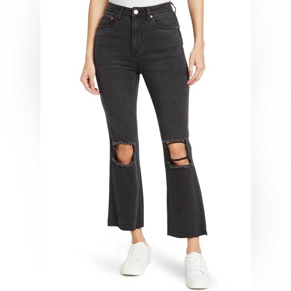 Avec Les Filles Black Crop Jeans